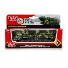 Технопарк Игрушка   Машина. РС30 Тополь с ракетой/15 см, металл, инерционная SB-16-20-M-WB Китай открываются двери