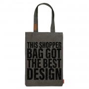 Сумка шоппер 35х47см The best серый с карманом  Bruno Visconti 5/50 16-002-04/04