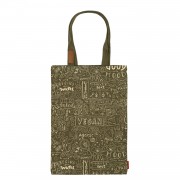 Сумка шоппер 35х47см Vegan хаки с карманом  Bruno Visconti 5/50 16-002-03/08