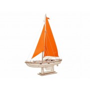 Сборная модель деревянная Парусная яхта Оранжевый бриз 99 деталей  Lemmo