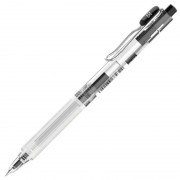 Ручка гелевая автоматическая черная 0,5мм гибридный наконечник ST, прозрачный корпус  Deli  EG299-BK