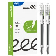 Ручка гелевая автоматическая черная 0,5мм прозрачный корпус 2053144 Deli  EG05-BK