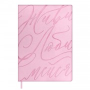 Ежедневник недатированный А6+ 126х174 120 листов, линия, мягкая обложка, Escalada, кожзам Бьянчини розовый, ляссе, 70 г/м2, 70694 Феникс 20/40