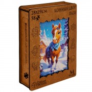 DreamWoods Пазл 58 ФигурнПазлы Конный двор/деревянные К-012 Россия
