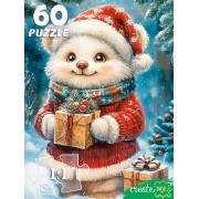 Рыжий кот Пазл 60  Медвежонок с подарками Х60-7594 Россия