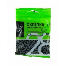 Скрепки канцелярские 28мм 100шт пакет с европодвесом С28-100 Пл Глобус